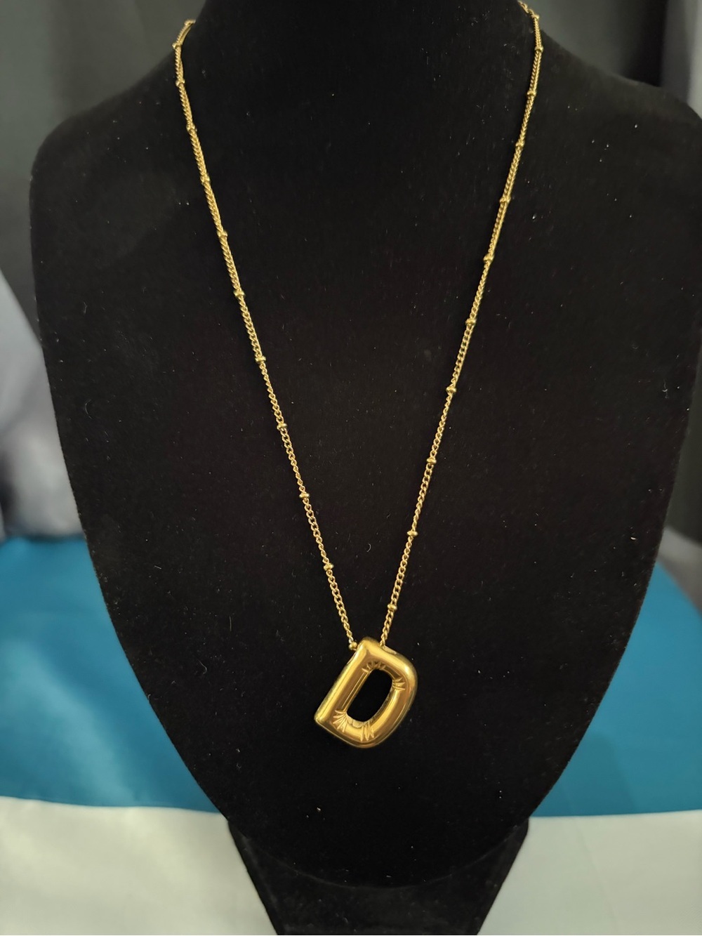 Gold 'D' Initial Pendant Necklace - Women Jewelry
